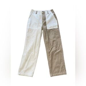 Brixton Women’s Cropped Corduroy Pants in Beige and Brown